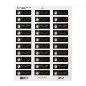 Étiquette Oak Ridge Rustic Dark Wood Mariage Adresse de reto (Feuille entière)