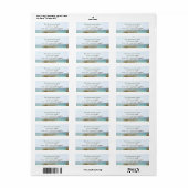 Étiquette Ocean Beach Inspiré Adresse de retour (Feuille entière)