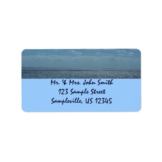 Étiquette Océan bleu de la mer des Caraïbes (Devant)
