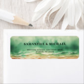 Étiquette Ocean Sand Beach Adresse de mariage (En situation)