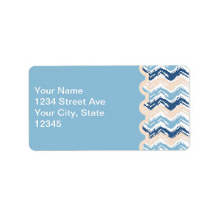Étiquette Ocean Waves Chevron