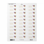 Étiquette Octobre Feuille Colorful Fall Foliing Adresse (Feuille entière)