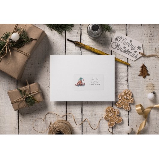 Étiquette Octopus Christmas Joy, coutume