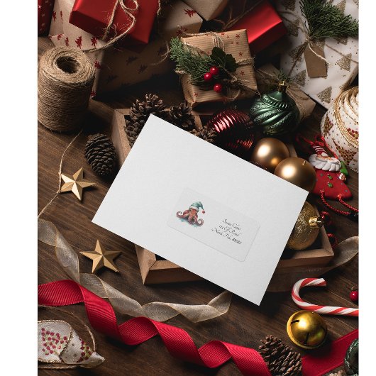 Étiquette Octopus Christmas Joy, coutume