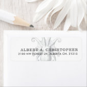 Étiquette Octopus de mer profonde vintage | Adresse de retou (En situation)