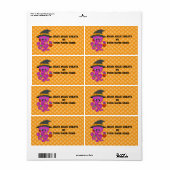 Étiquette Octopus d'Halloween (Feuille entière)