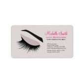 Étiquette OEil avec de longs cils extension marque (Devant)