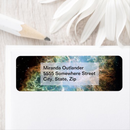 Étiquette OEil du crabe Nebula, ZGOS, Adresse (En situation)