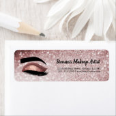 Étiquette Oeil rose en or Lashes (En situation)