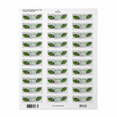 Étiquette Oeil vert Kitty (Feuille entière)