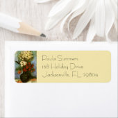 Étiquette Oeillets et autres fleurs Van Gogh Art (En situation)