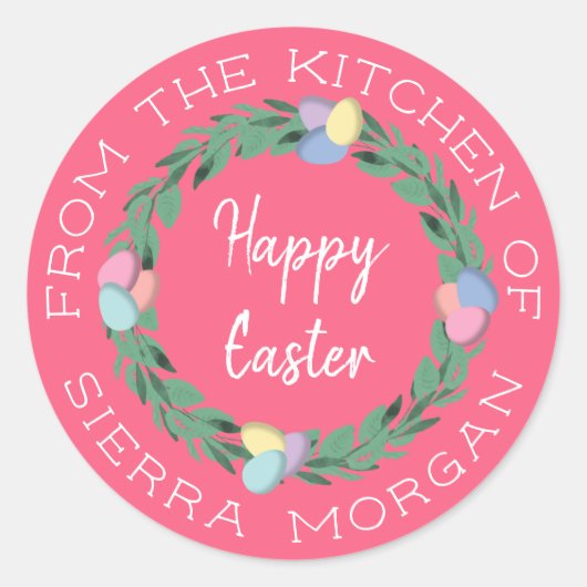 Étiquette Oeuf De Pâques De La Cuisine De Traiteme (Devant)