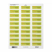 Étiquette OEufs de Pâques, Forsythia Branch Adresse de retou (Feuille entière)