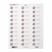 Étiquette OEufs et fleurs de chats de Pâques - (Feuille entière)