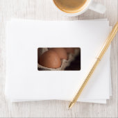 Étiquette Oeufs frais de ferme (En situation)