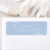 Étiquette officielle en poudre bleu Aqua Adresse d (En situation)