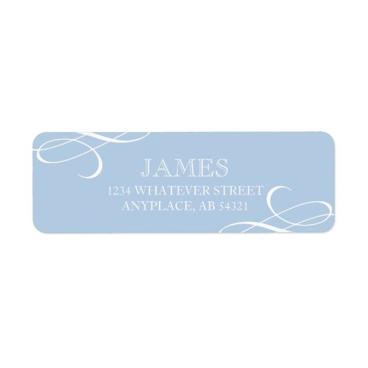 Étiquette officielle en poudre bleu Aqua Adresse d (Devant)