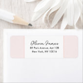 Étiquette Oh Baby Elegant Script Pink Address Labels (En situation)