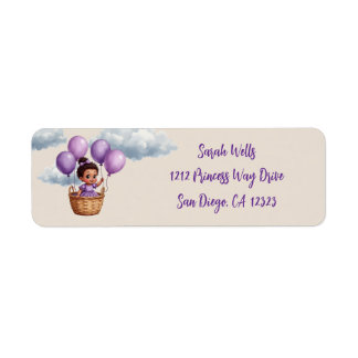 Étiquette Oh Baby Shower Purple