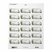 Étiquette Oh Boy Adventure Pine Forest Baby shower Adresse (Feuille entière)