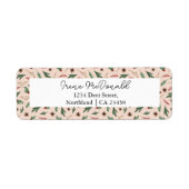 Étiquette Oh Deer Winter Greenery Cream Adresse de retour (Devant)