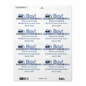 Étiquette Oh garçon Baby shower bouteille d'eau (Feuille entière)