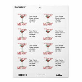 Étiquette Oh, très joyeux Noël (Feuille entière)