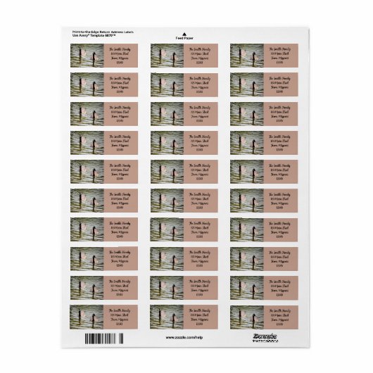 Étiquette Oie (Feuille entière)