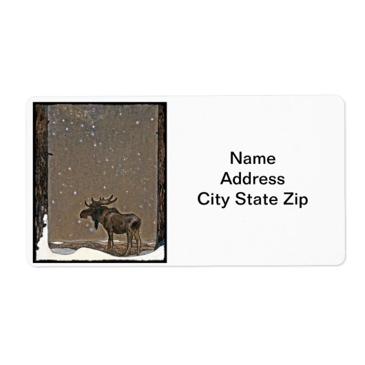 Étiquette Oie dans la neige (Devant)