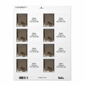 Étiquette Oie dans la neige (Feuille entière)