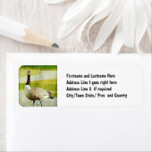 Étiquette Oie du Canada - Effet aquarelle peint (En situation)