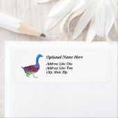 Étiquette Oies lavées aux couleurs (En situation)