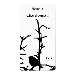 Étiquette Oiseau à la Branche Vin blanc