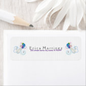 Étiquette Oiseau Abstrait coloré (En situation)