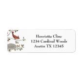 Étiquette Oiseau cardinal d'automne (Devant)