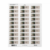 Étiquette Oiseau de Courlis à long bec Audubon (Feuille entière)