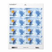 Étiquette Oiseau de la Fleur du Paradis (Feuille entière)