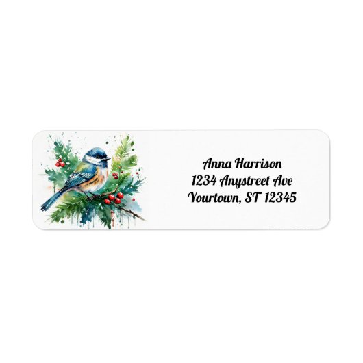 Étiquette Oiseau de Noël (Devant)
