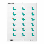 Étiquette oiseau mignon (Feuille entière)