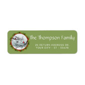 Étiquette Oiseaux classiques personnalisés Aiguilles de pin  (Devant)