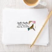 Étiquette Oiseaux de colibri Fleurs Flore Animaux sauvages (En situation)