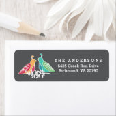 Étiquette Oiseaux de perdrix de Noël (En situation)