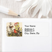 Étiquette Oiseaux de printemps Robin Oiseaux rouges (En situation)