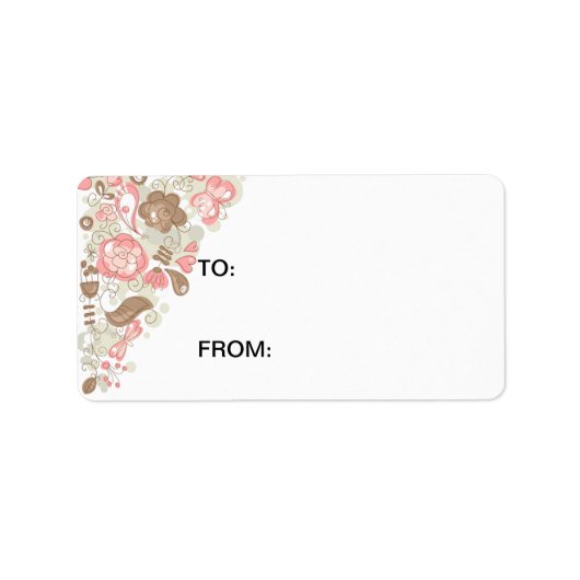 Étiquette Oiseaux et fleurs (Devant)