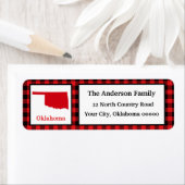 Étiquette Oklahoma Carte Buffalo Adresse de retour de l'avio (En situation)