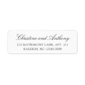 Étiquette Old Money Black and White Classic Wedding (Devant)