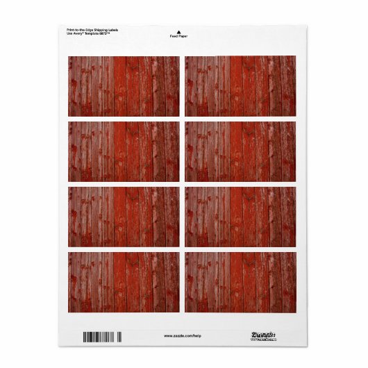 Étiquette Old red (Feuille entière)