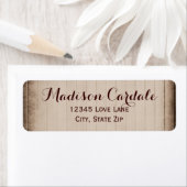 Étiquette Old Rustic Grange Wood Pays Adresse de retour Étiq (En situation)