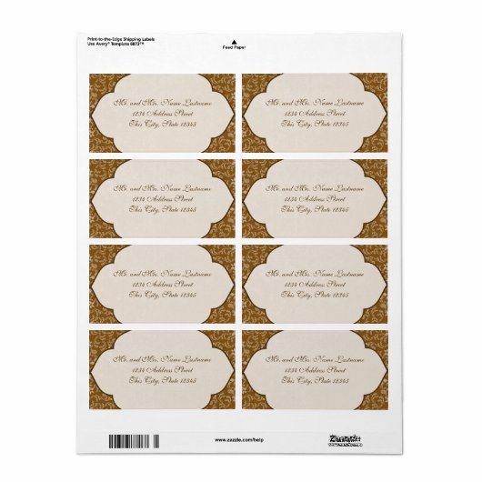 Étiquette Old West Gala (Feuille entière)