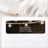 Étiquette Old Western Saloon & Lumières Rustique Mariage (En situation)